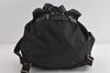 Authentic PRADA Vintage Nylon Tessuto Leather Backpack Black 7533I