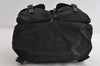 Authentic PRADA Vintage Nylon Tessuto Leather Backpack Black 7533I