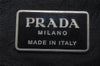 Authentic PRADA Vintage Nylon Tessuto Leather Backpack Black 7533I