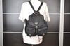 Authentic PRADA Vintage Nylon Tessuto Leather Backpack Black 7533I