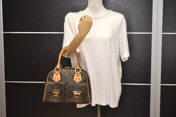 Authentic Louis Vuitton Monogram Manhattan PM Hand Bag Purse M40026 LV 7533J