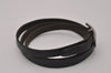 Authentic HERMES Behapi Long Bracelet Accessories Leather Brown Silver Box 7534I