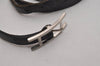 Authentic HERMES Behapi Long Bracelet Accessories Leather Brown Silver Box 7534I