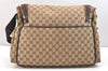 Authentic GUCCI Shoulder Cross Body Bag GG Canvas Leather 123326 Brown 7536K