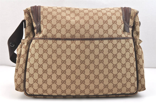 Authentic GUCCI Shoulder Cross Body Bag GG Canvas Leather 123326 Brown 7536K