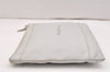 Authentic BALENCIAGA Clip M Logo Clutch Bag Purse Calf Skin 373834 White 7538K