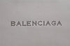 Authentic BALENCIAGA Clip M Logo Clutch Bag Purse Calf Skin 373834 White 7538K