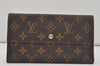 Authentic Louis Vuitton Monogram Porte Tresor International M61215 Wallet 7540I