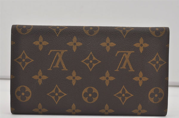 Authentic Louis Vuitton Monogram Porte Tresor International M61215 Wallet 7540I