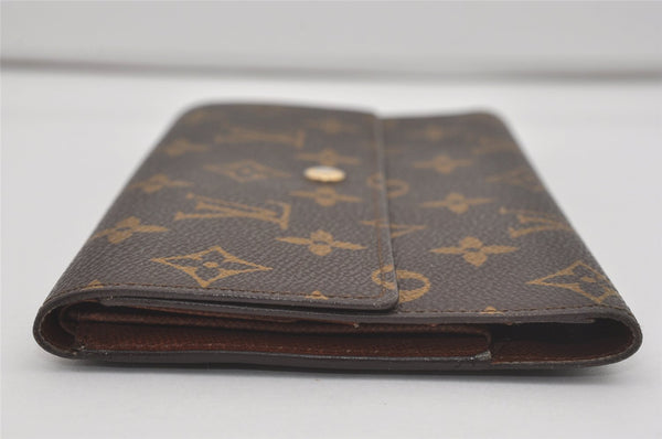 Authentic Louis Vuitton Monogram Porte Tresor International M61215 Wallet 7540I