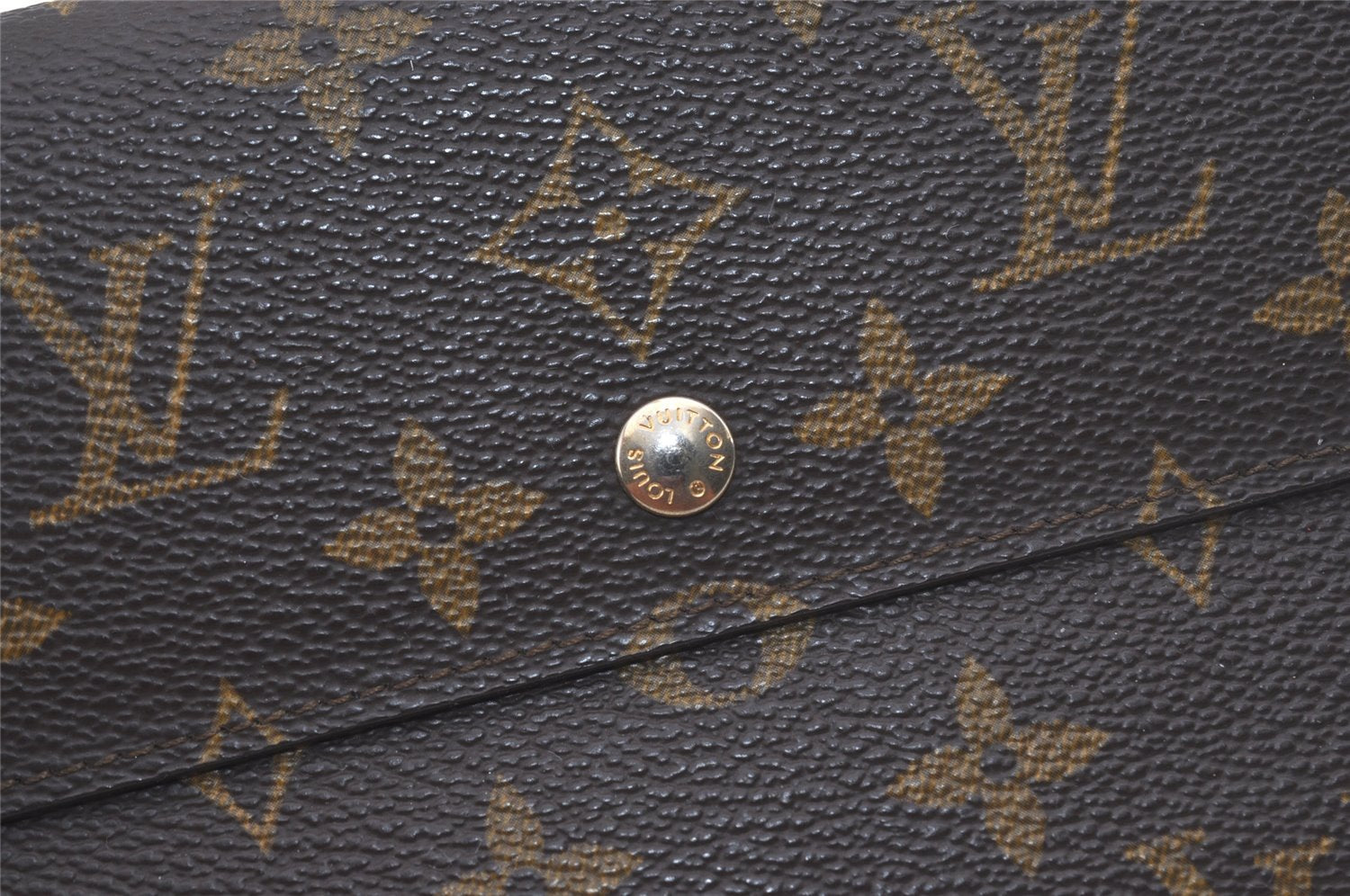 Authentic Louis Vuitton Monogram Porte Tresor International M61215 Wallet 7540I