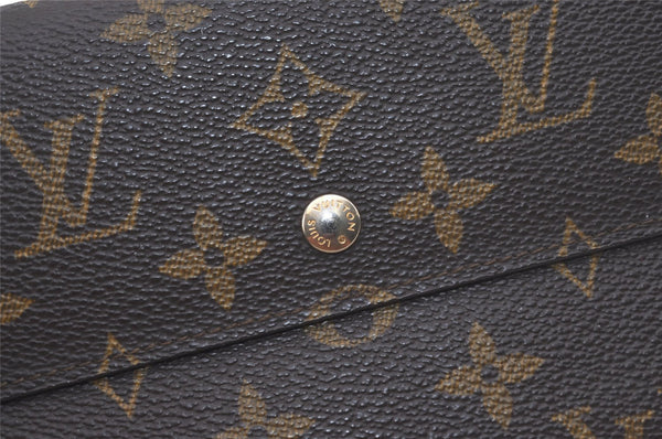 Authentic Louis Vuitton Monogram Porte Tresor International M61215 Wallet 7540I