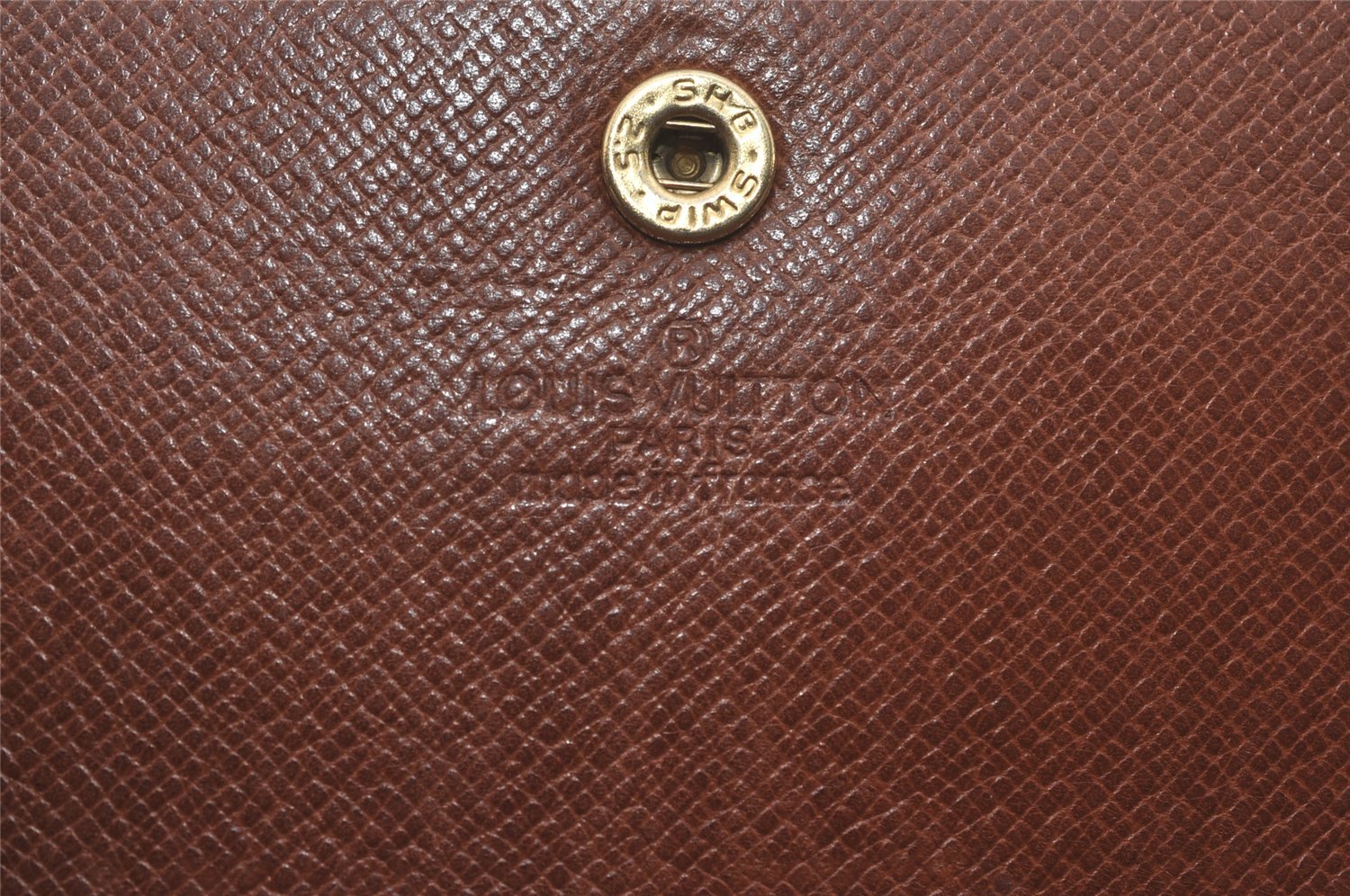 Authentic Louis Vuitton Monogram Porte Tresor International M61215 Wallet 7540I