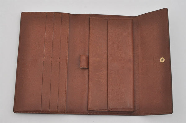 Authentic Louis Vuitton Monogram Porte Tresor International M61215 Wallet 7540I