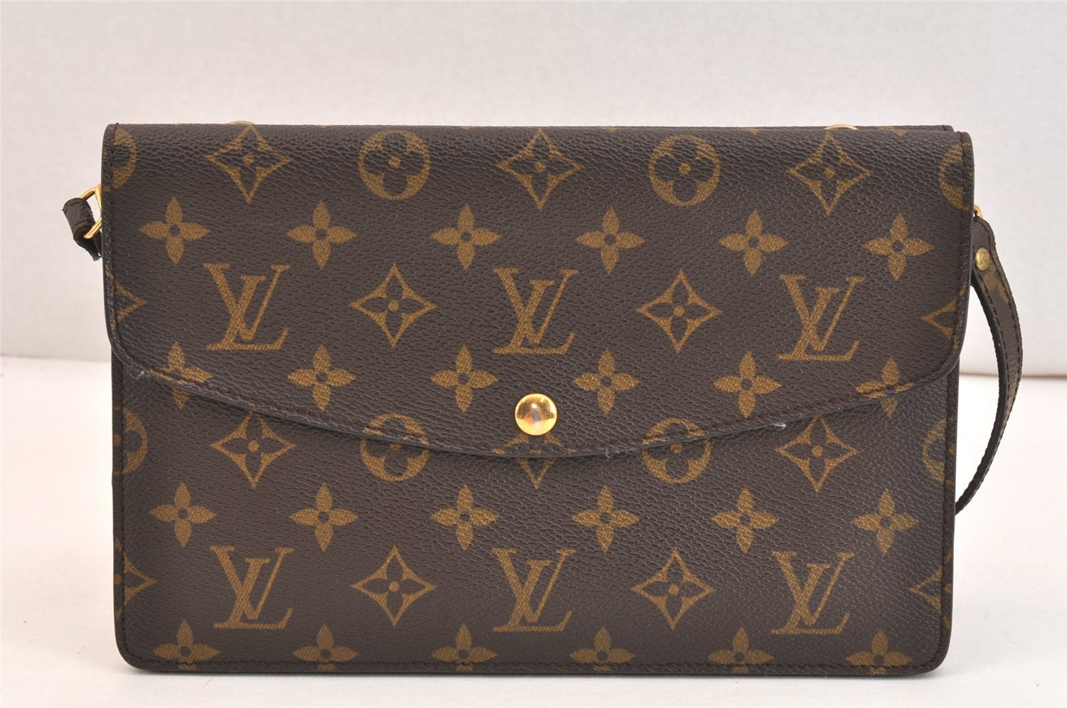 Auth Louis Vuitton Monogram Pochette Double Rabat Shoulder Bag M51815 LV 7540K