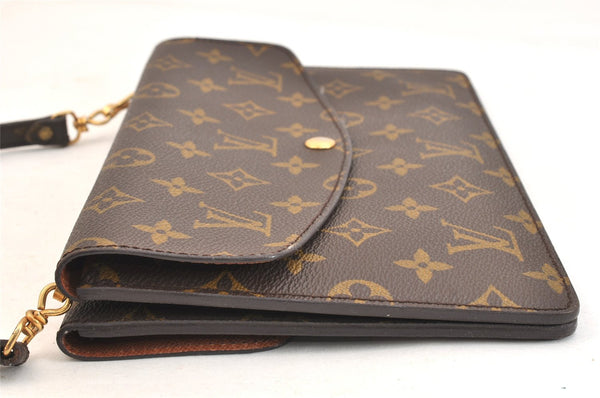 Auth Louis Vuitton Monogram Pochette Double Rabat Shoulder Bag M51815 LV 7540K