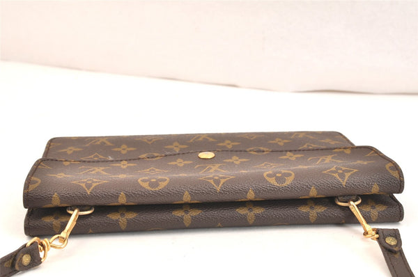 Auth Louis Vuitton Monogram Pochette Double Rabat Shoulder Bag M51815 LV 7540K