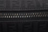 Authentic FENDI Zucchino Vintage Hand Bag Purse Canvas Leather Black 7541I