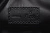Authentic FENDI Zucchino Vintage Hand Bag Purse Canvas Leather Black 7541I