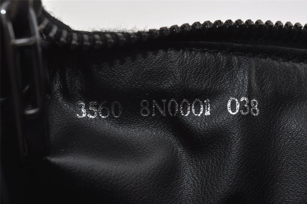 Authentic FENDI Zucchino Vintage Hand Bag Purse Canvas Leather Black 7541I