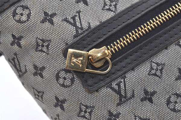 Authentic Louis Vuitton Monogram Mini Lucille PM Hand Bag Blue M92676 LV 7541K