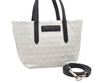 Authentic JIMMY CHOO Stella Star Pattern Leather 2Way Hand Bag White 7542K