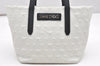 Authentic JIMMY CHOO Stella Star Pattern Leather 2Way Hand Bag White 7542K