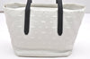 Authentic JIMMY CHOO Stella Star Pattern Leather 2Way Hand Bag White 7542K