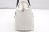 Authentic JIMMY CHOO Stella Star Pattern Leather 2Way Hand Bag White 7542K