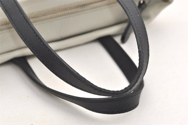 Authentic JIMMY CHOO Stella Star Pattern Leather 2Way Hand Bag White 7542K