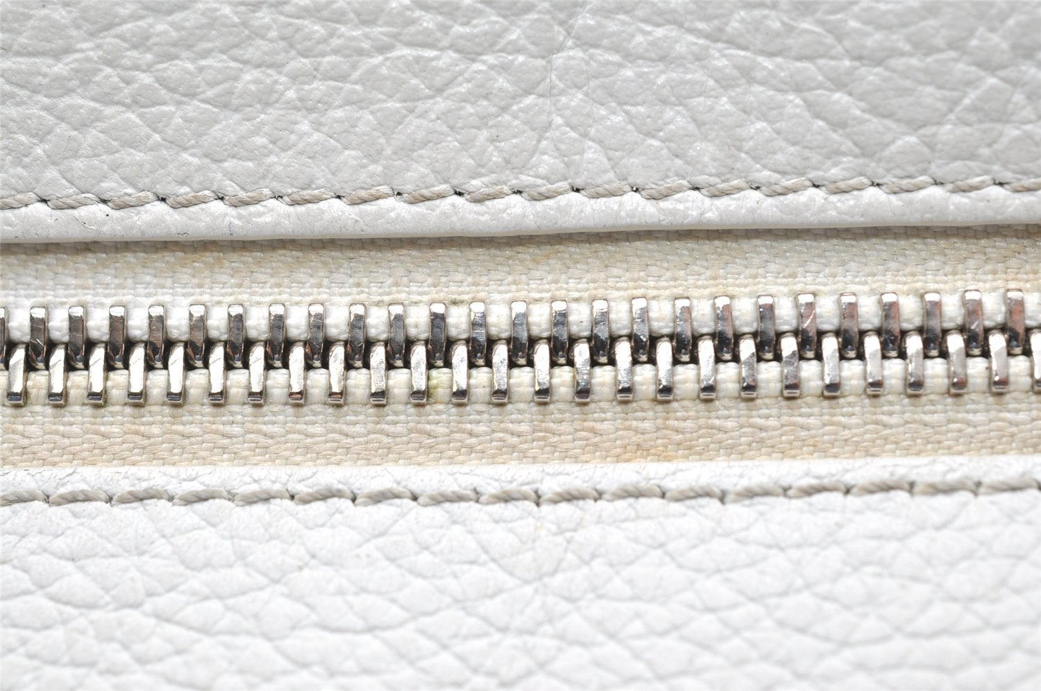 Authentic JIMMY CHOO Stella Star Pattern Leather 2Way Hand Bag White 7542K