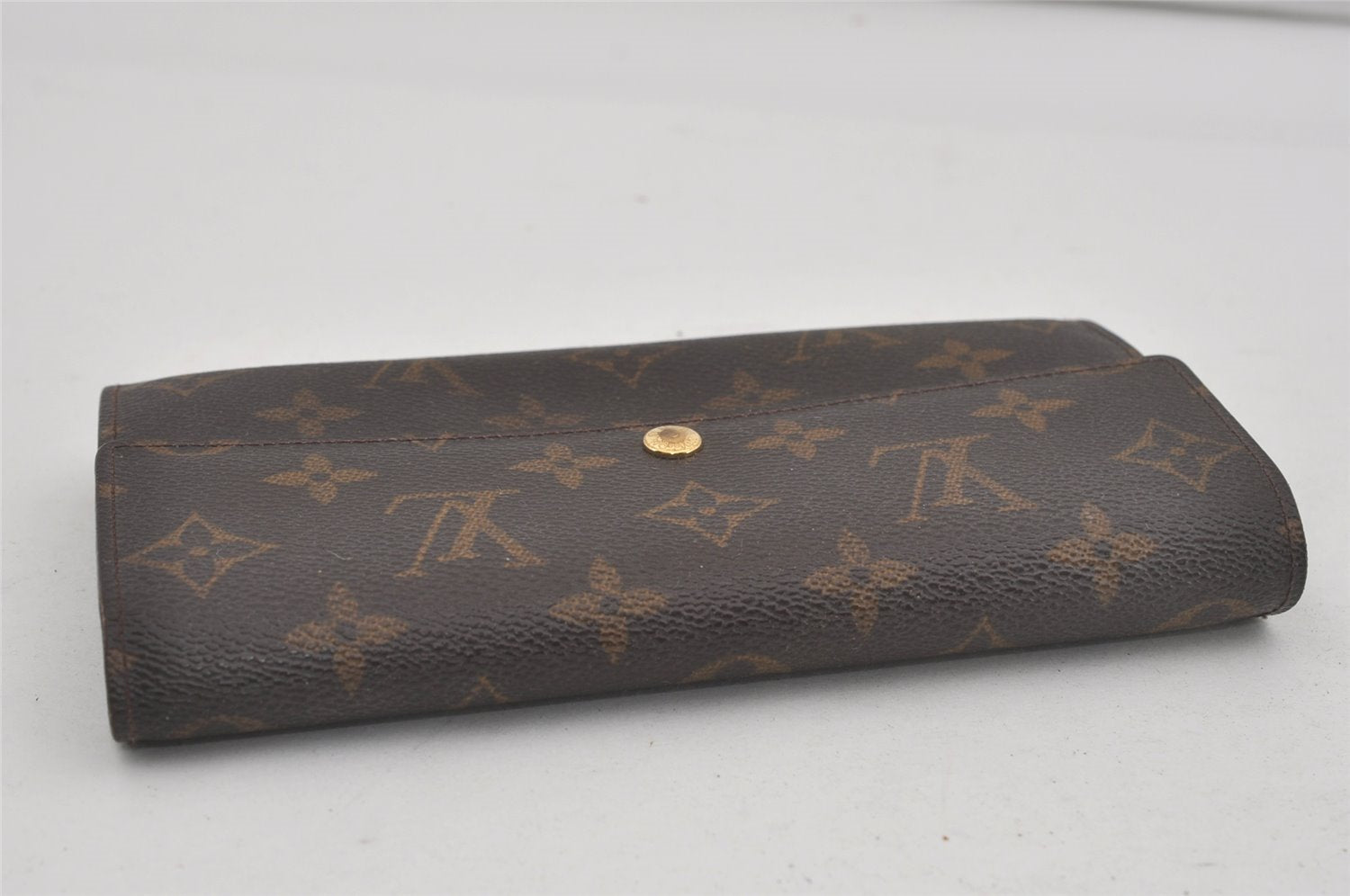 Auth Louis Vuitton Monogram Pochette Porte Monnaie Credit Wallet M61726 LV 7544I