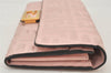 Authentic FENDI Zucca Mamma Baguette Long Wallet Purse Leather Light Pink 7544K