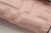 Authentic FENDI Zucca Mamma Baguette Long Wallet Purse Leather Light Pink 7544K