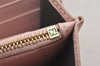 Authentic FENDI Zucca Mamma Baguette Long Wallet Purse Leather Light Pink 7544K