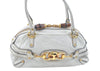 Authentic GUCCI Bamboo Horsebit Shoulder Hand Bag Leather 159399 White 7545I
