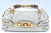 Authentic GUCCI Bamboo Horsebit Shoulder Hand Bag Leather 159399 White 7545I