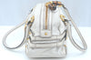 Authentic GUCCI Bamboo Horsebit Shoulder Hand Bag Leather 159399 White 7545I