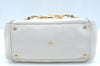 Authentic GUCCI Bamboo Horsebit Shoulder Hand Bag Leather 159399 White 7545I