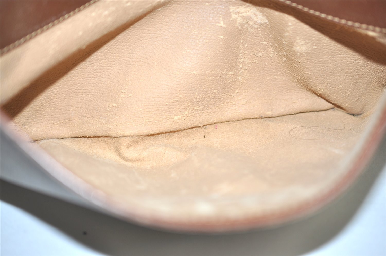 Authentic GUCCI Micro GG PVC Leather Shoulder Cross Body Bag Brown Junk 7546I