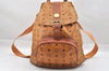 Authentic MCM Visetos Leather Vintage Backpack Brown 7547I