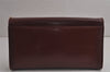 Authentic Cartier Must de Cartier Leather Chain Shoulder Hand Bag Bordeaux 7547J