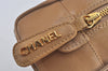 Authentic CHANEL Wild Stitch Matelasse Vintage Calf Skin Pouch Purse Beige 7547K