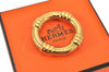 Authentic HERMES Scarf Ring Bouee Circle Design Gold Tone Box 7548K