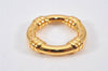 Authentic HERMES Scarf Ring Bouee Circle Design Gold Tone Box 7548K