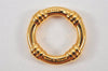 Authentic HERMES Scarf Ring Bouee Circle Design Gold Tone Box 7548K