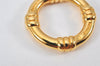 Authentic HERMES Scarf Ring Bouee Circle Design Gold Tone Box 7548K