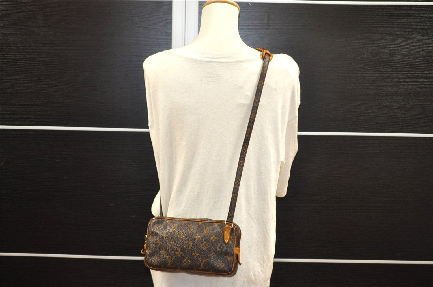 Auth Louis Vuitton Monogram Marly Bandouliere Shoulder Bag M51828 Junk 7549I