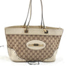 Authentic GUCCI GG Canvas Leather Shoulder Tote Bag Purse 145993 Brown 7550G