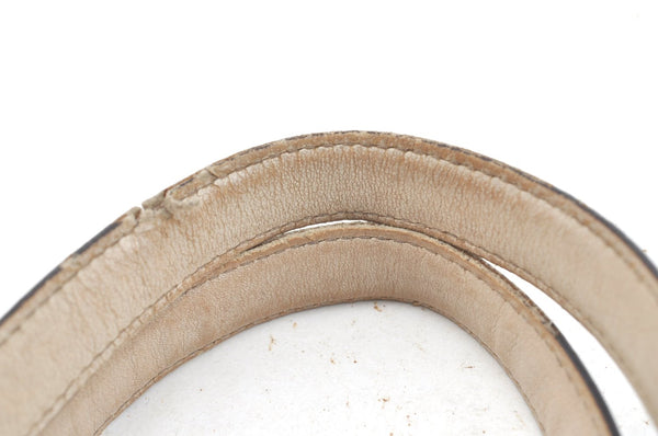 Authentic GUCCI GG Canvas Leather Shoulder Tote Bag Purse 145993 Brown 7550G